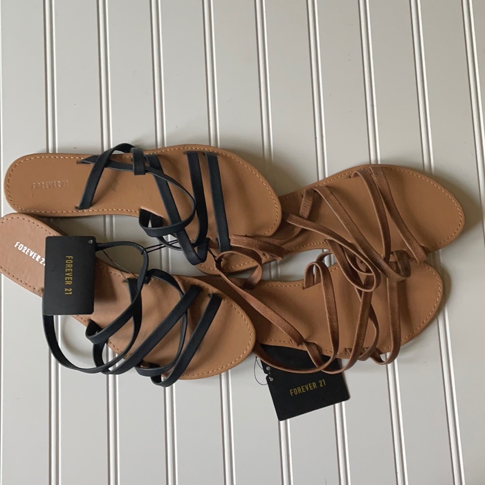 Brown and black forever 21 sandals